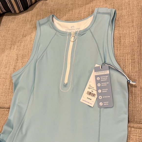 NWT. Southern Tide. Brenna Zip Front Performance Dress. Tennis. Golf. UPF 50+ - Picture 6 of 10